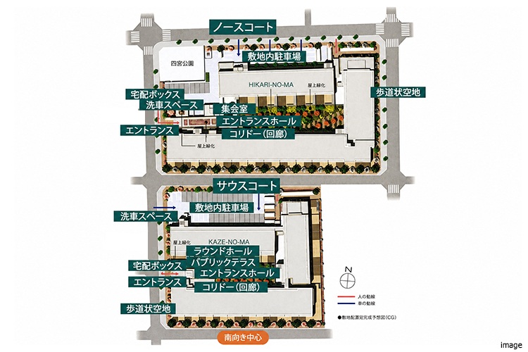 敷地配置概念図｜グランノア杉並上井草